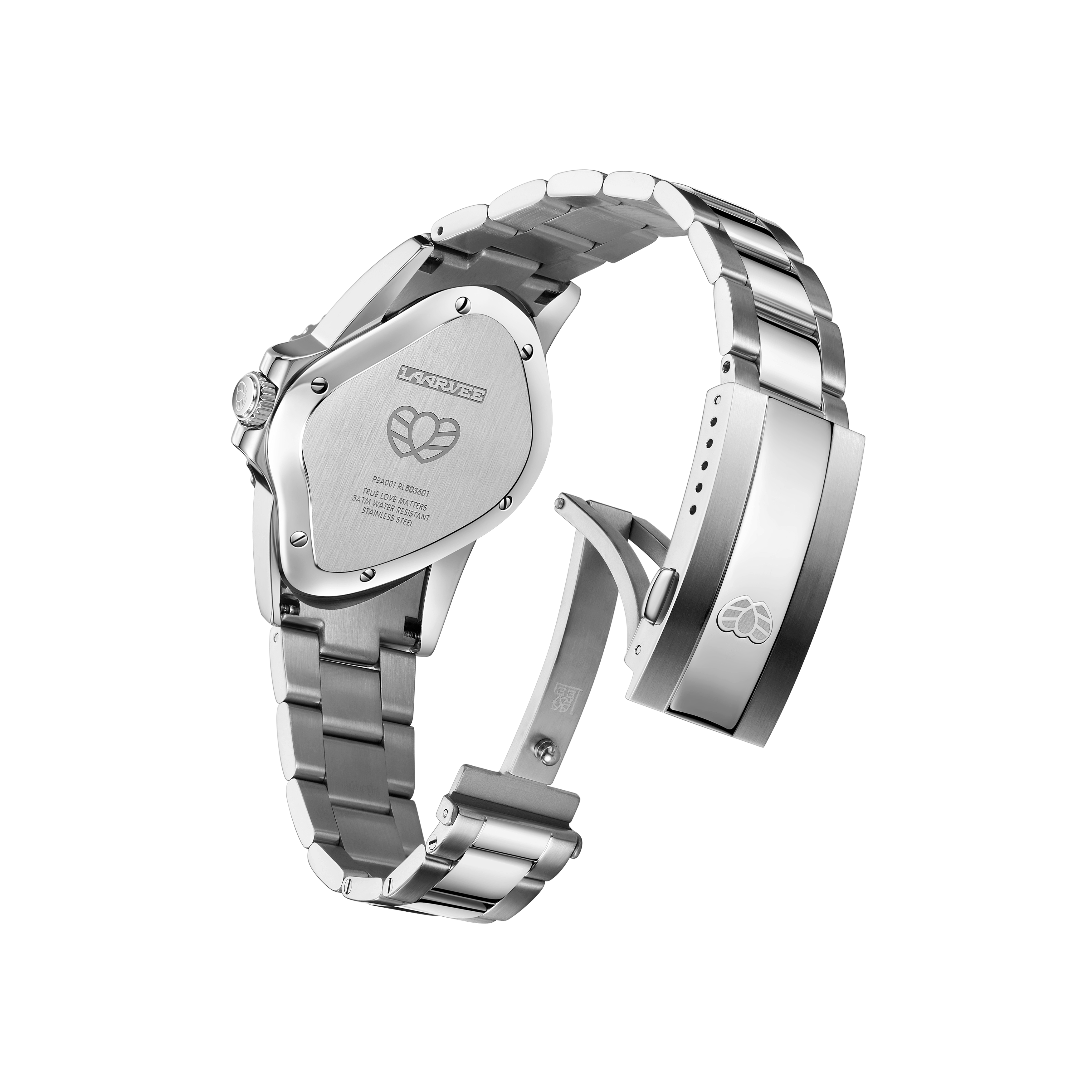 Exhibition case back of PEA001-SBLKGRN revealing Miyota automatic movement and bidirectional rotor