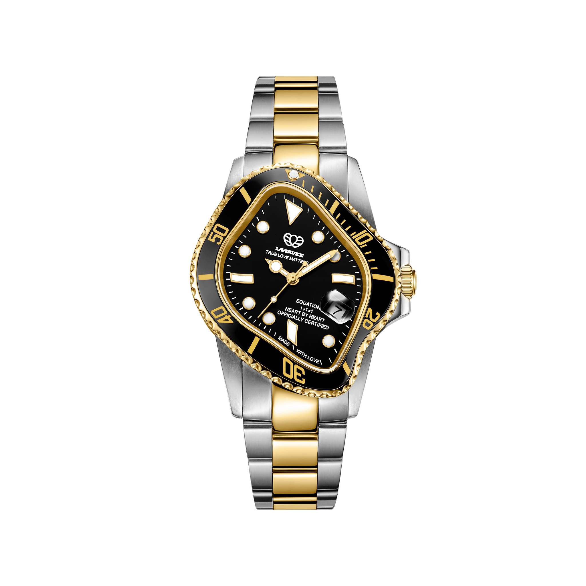 LAARVEE Luxury Silver-Gold & Black Men's Watch - PEA001-SGBLK LAARVEE Luxury Silver-Gold & Black Men's Watch - PEA001-SGBLK