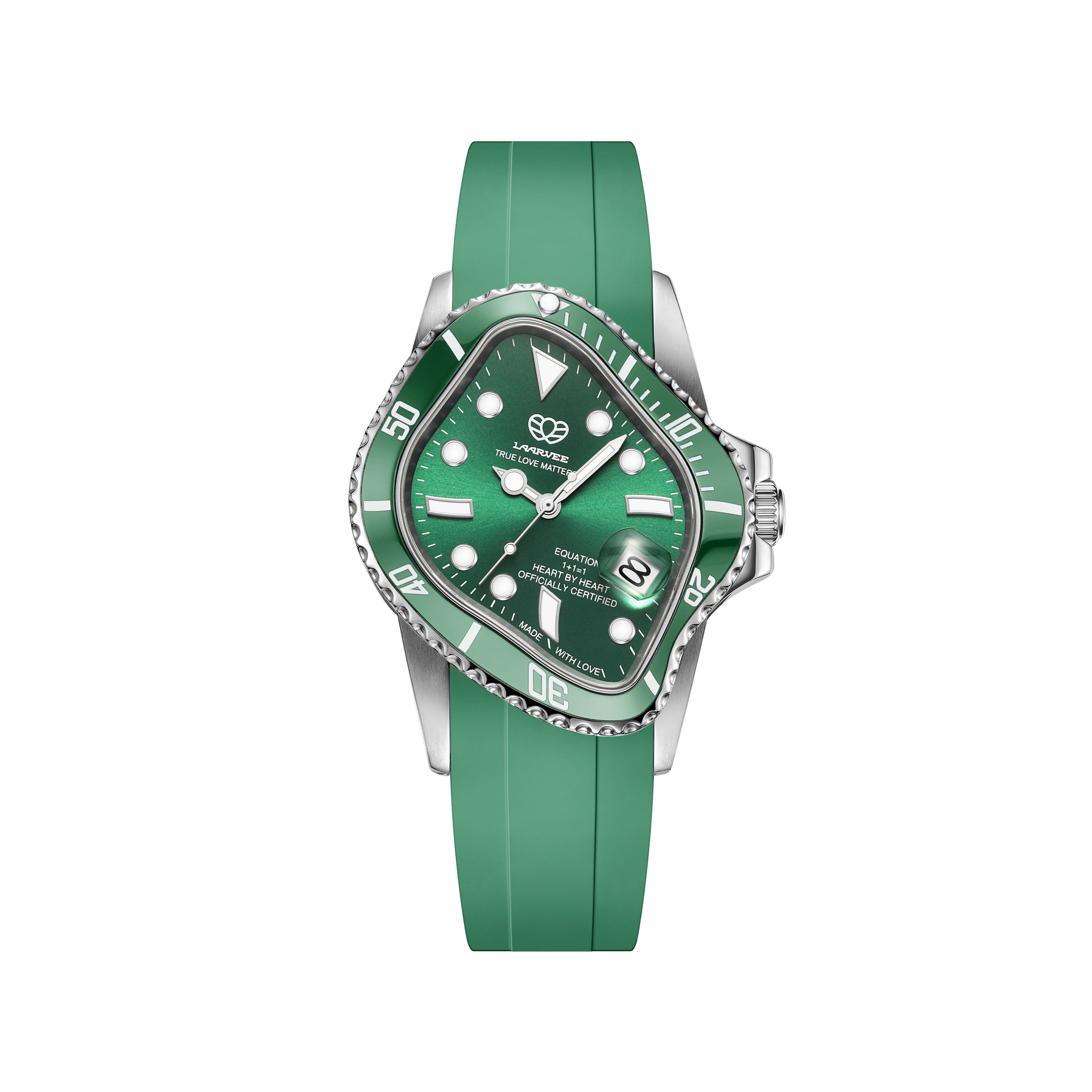 LAARVEE ラーヴィ PEA001 GREEN BEZEL 国内正規品 LAARVEE Modern Elegance Emerald Bezel Men's Watch - PEA001