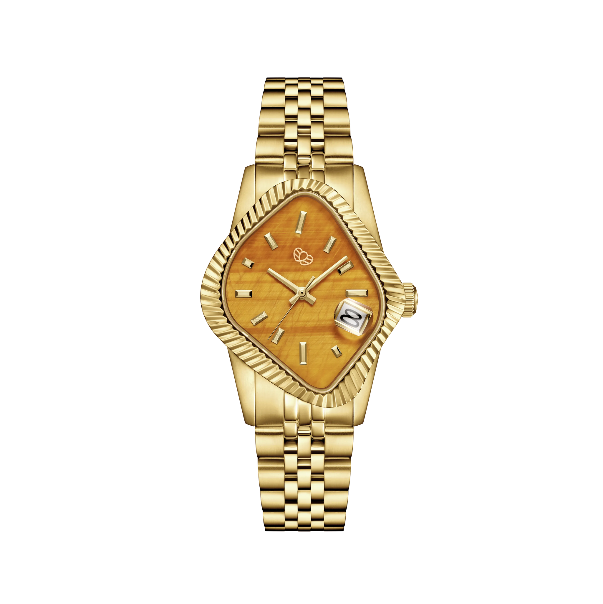 LAARVEE PEA003 Golden Tiger's Eye Natural Gemstone Men's Watch