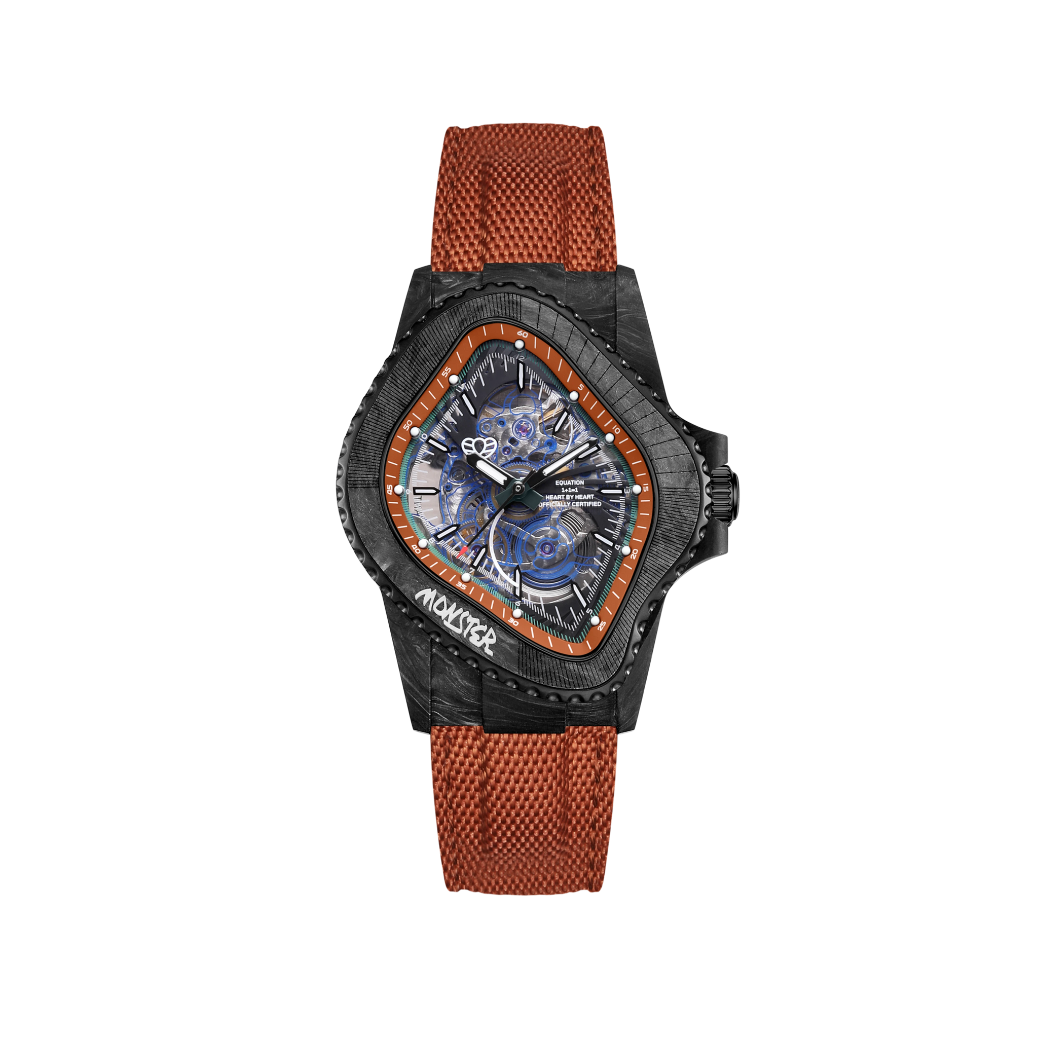 Laarvee Watches Carbon Fiber Case Skeleton Dial Quick-Release Straps