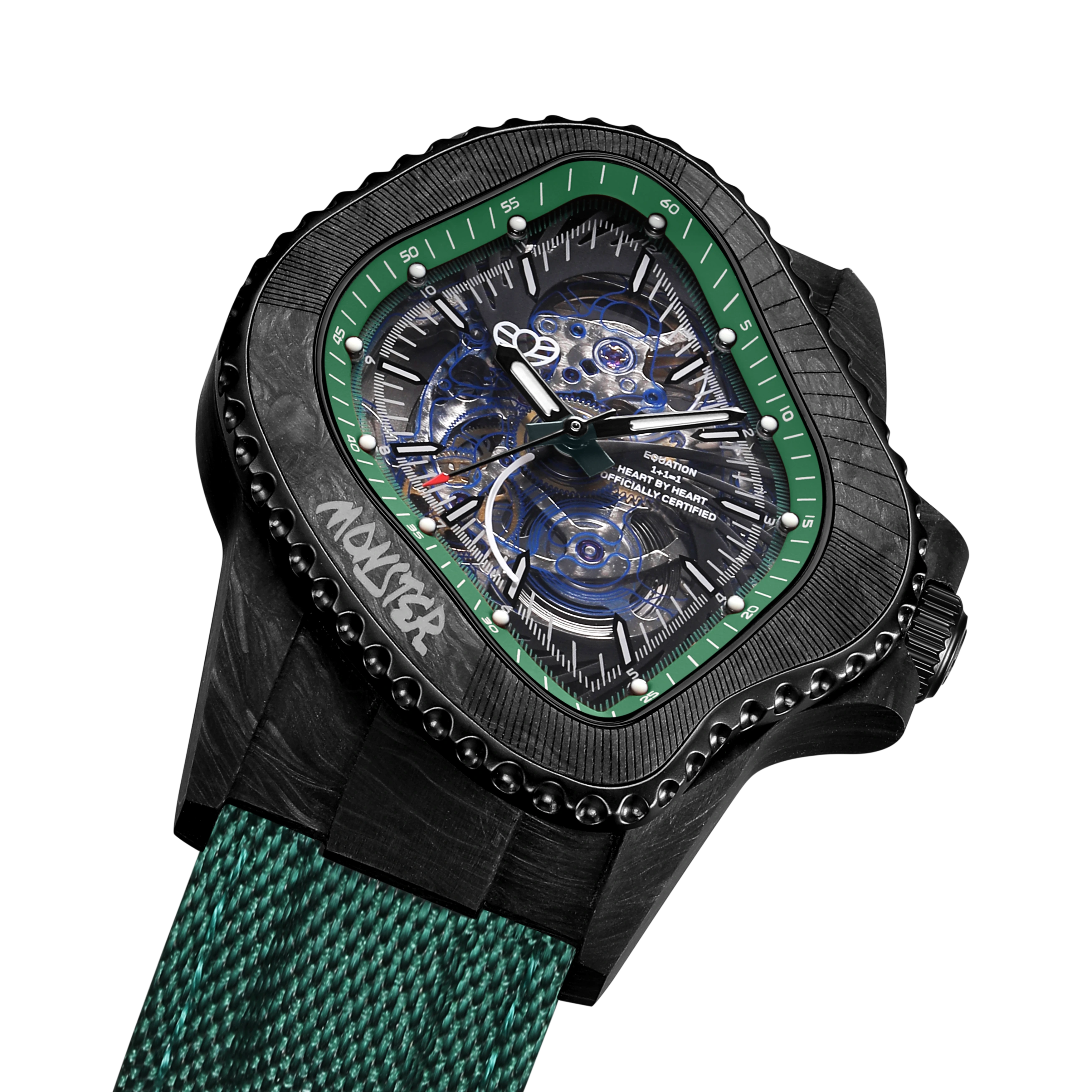 LAARVEE WATCH PEA005-CFRPBLK/GRN