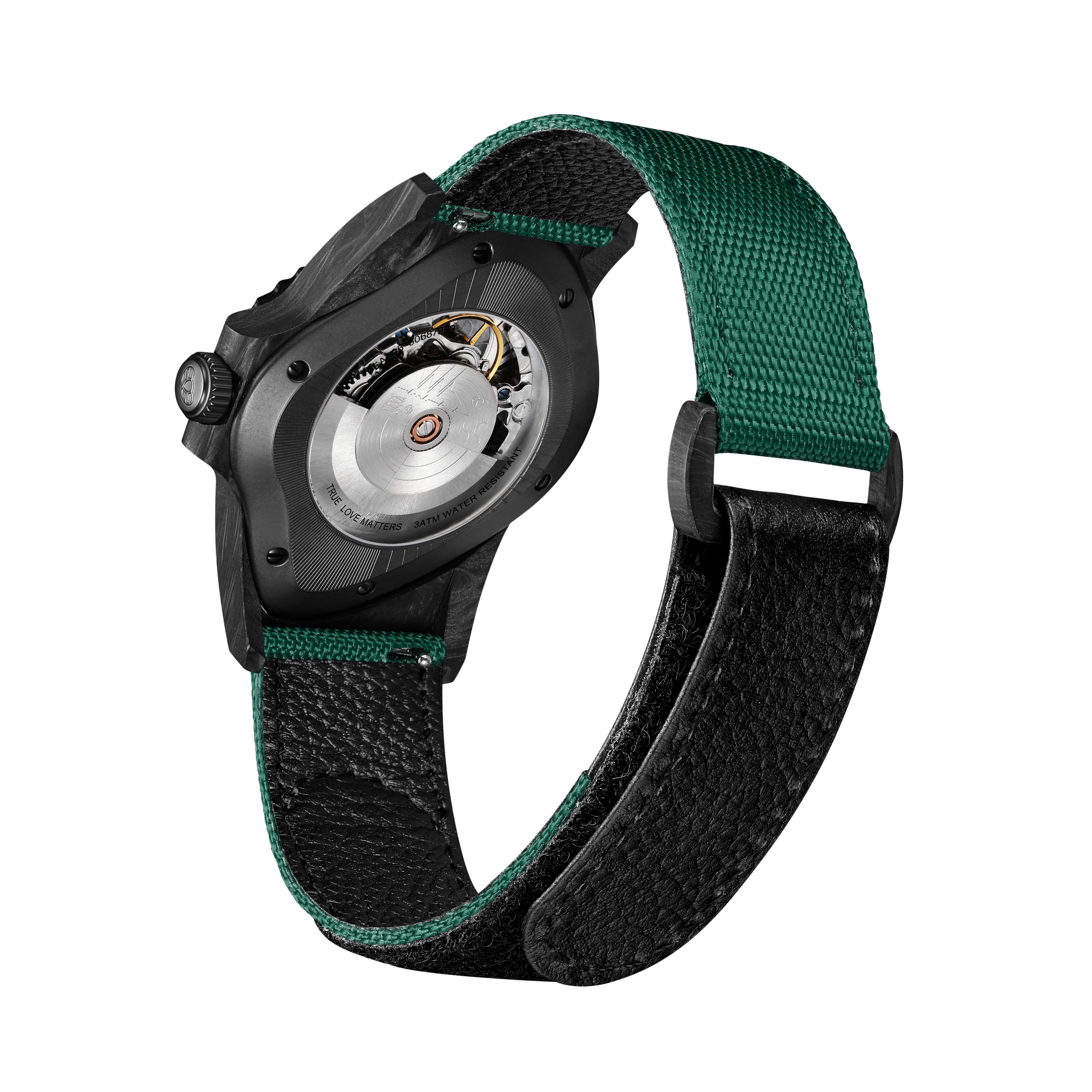 LAARVEE WATCH PEA005-CFRPBLK/GRN