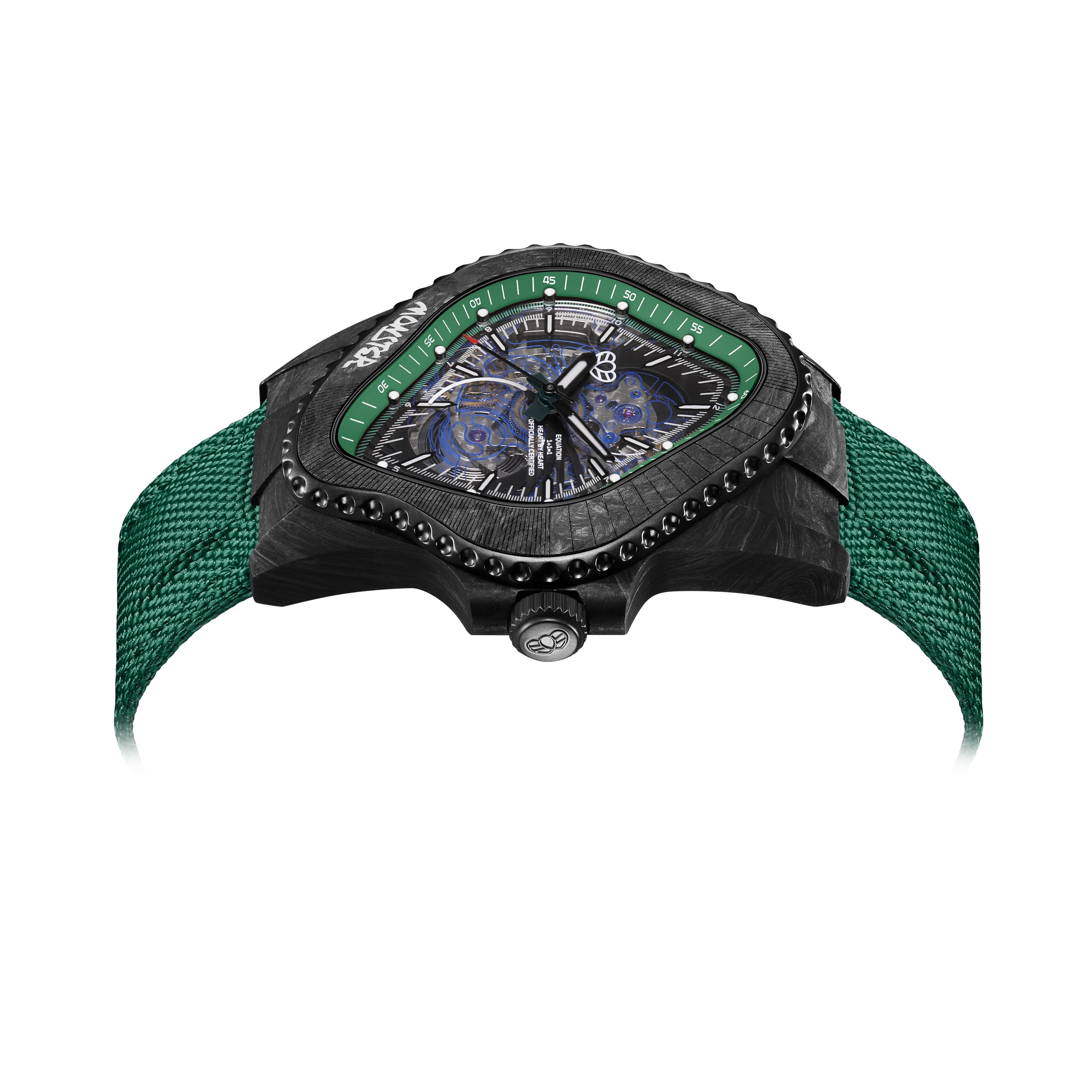 LAARVEE WATCH PEA005-CFRPBLK/GRN