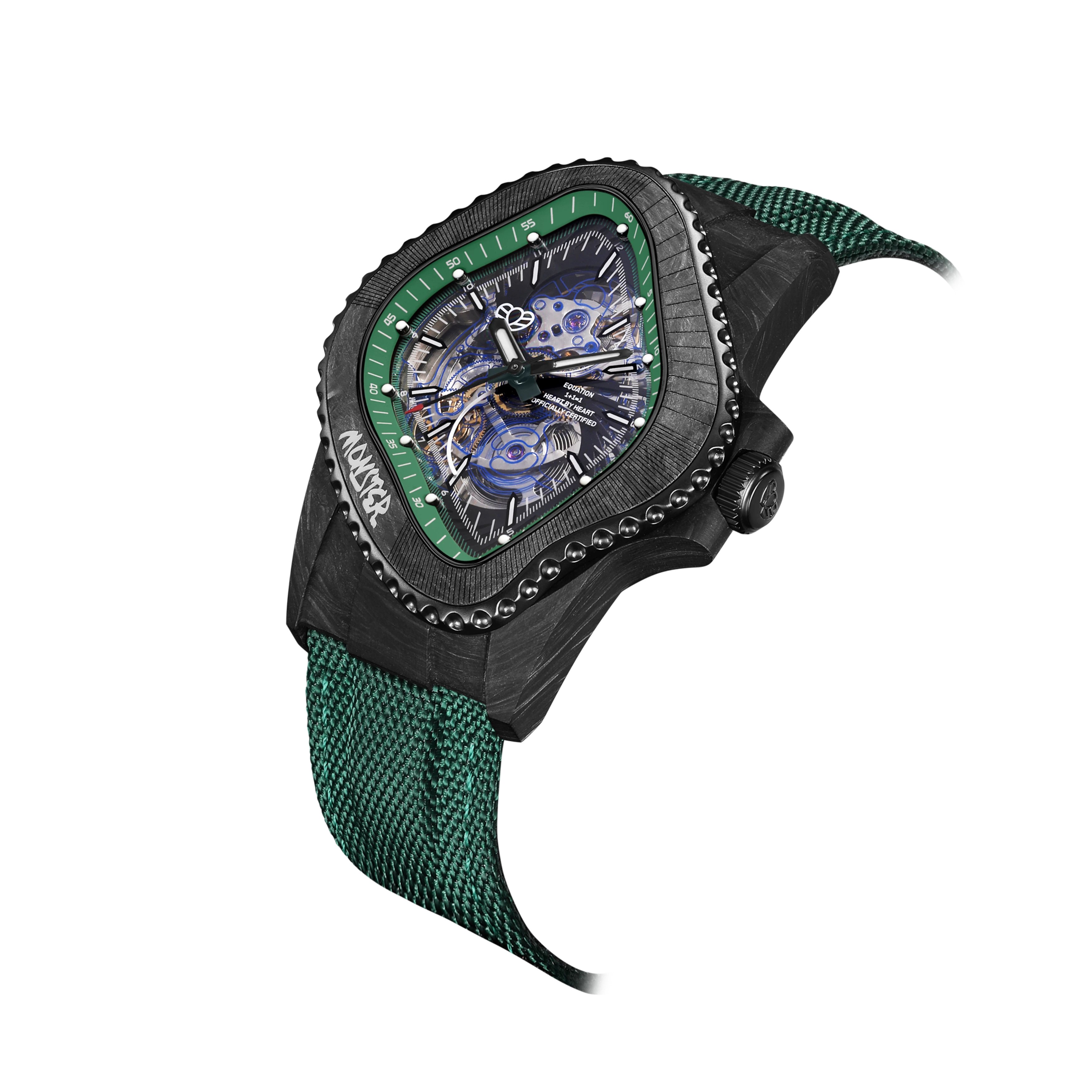 LAARVEE WATCH PEA005-CFRPBLK/GRN PREPILOT