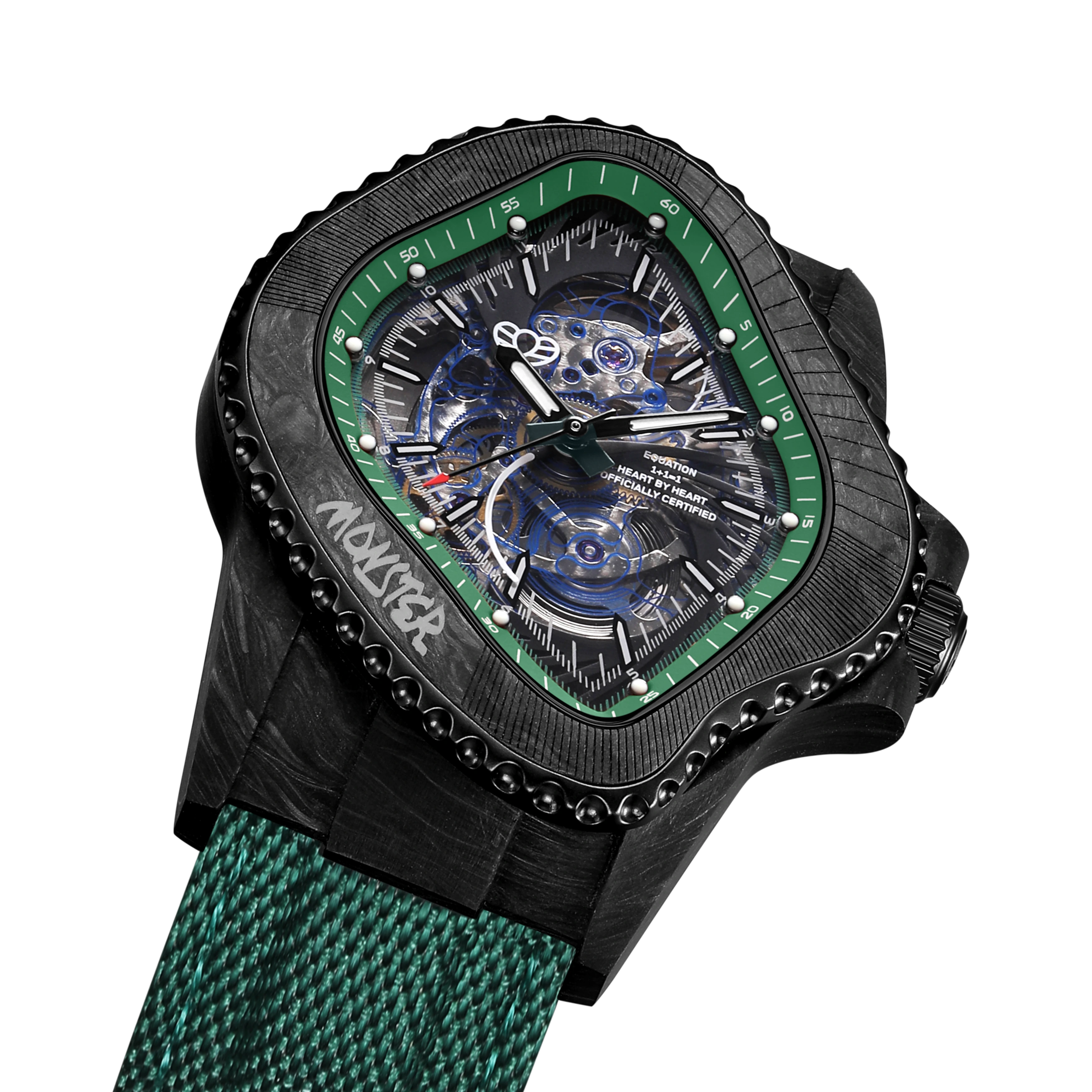 LAARVEE WATCH PEA005-CFRPBLK/GRN PREPILOT