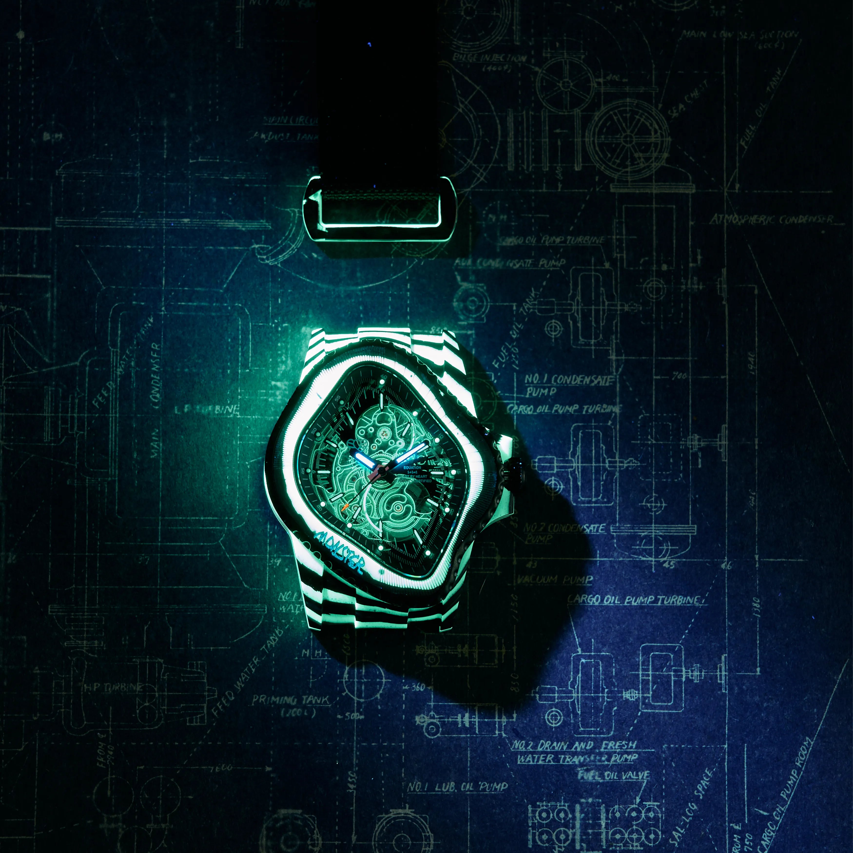 LAARVEE WATCH PEA005-CFRPBLK(GGRN)