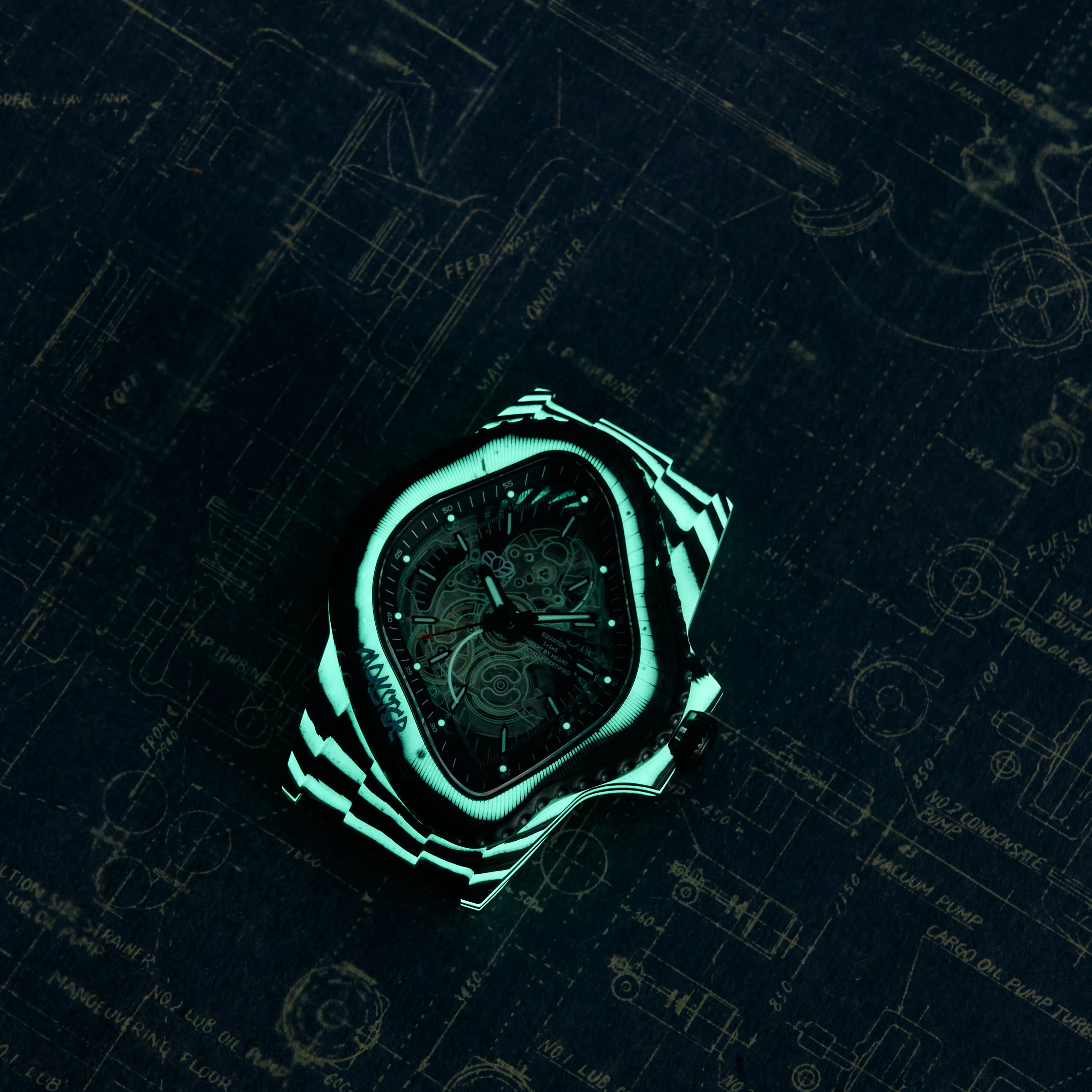 LAARVEE WATCH PEA005-CFRPBLK(GGRN)