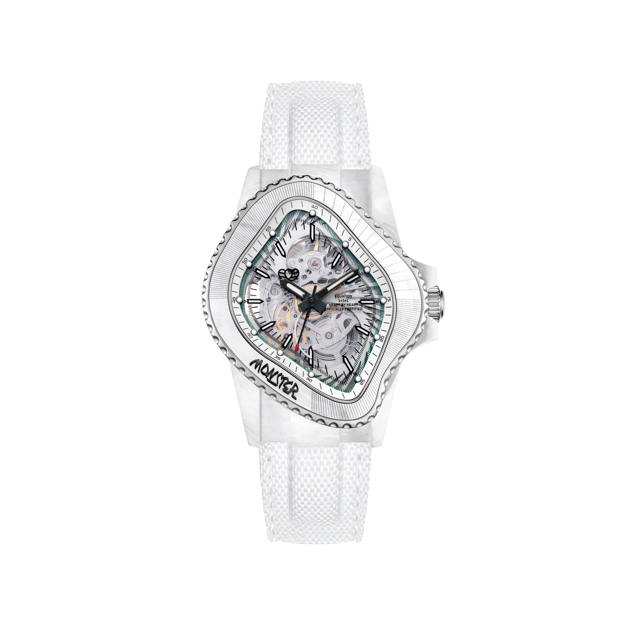 Laarvee Watches Carbon Fiber Case Skeleton Dial Quick-Release Straps