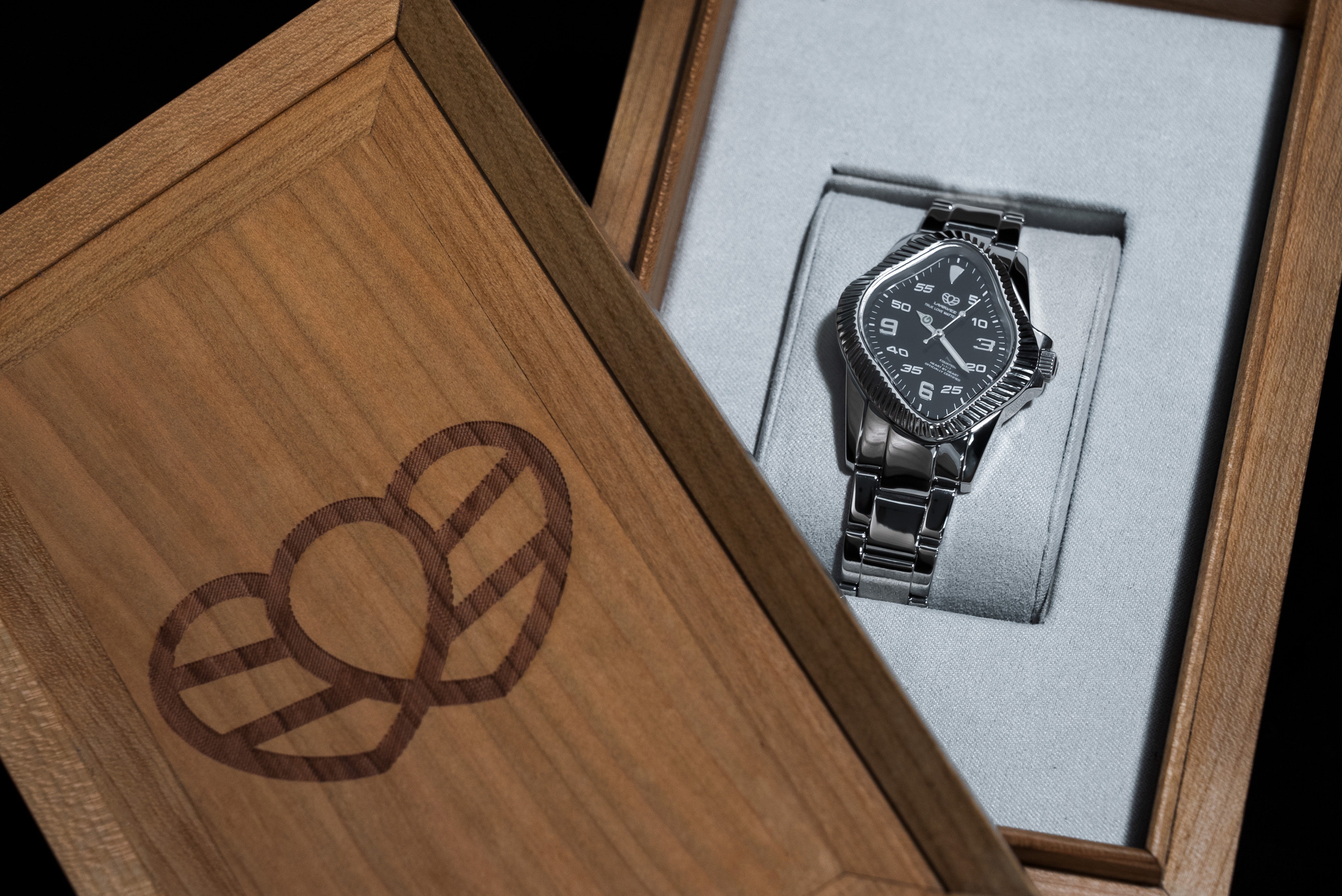 PEA106-PGY in bespoke wooden presentation box emphasizing collector’s edition packaging