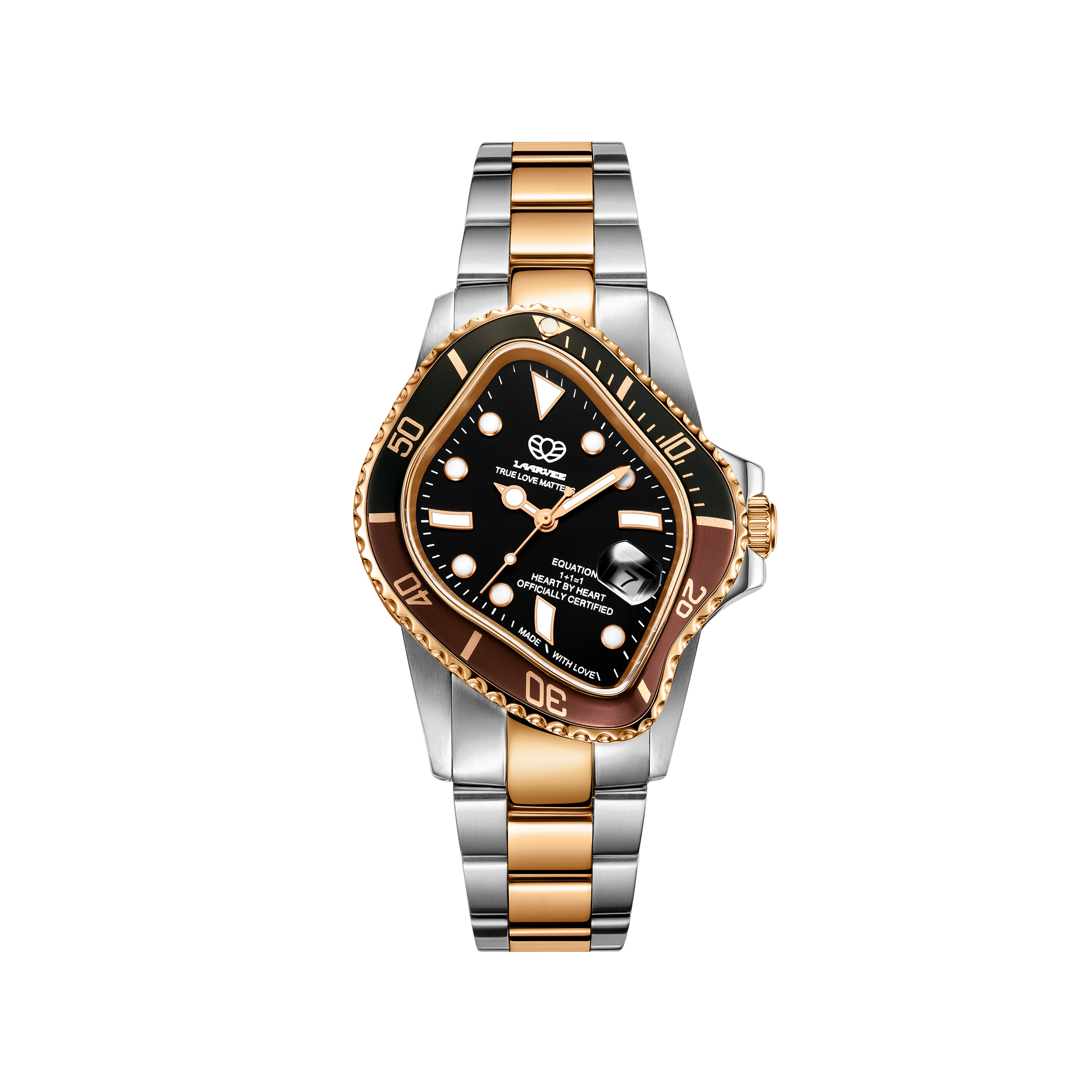 【新品】LAARVEE PEA001 SBLK　腕時計 LAARVEE Rose & Dark Gold Dial Men's Watch - PEA001-SRGBLKBRN