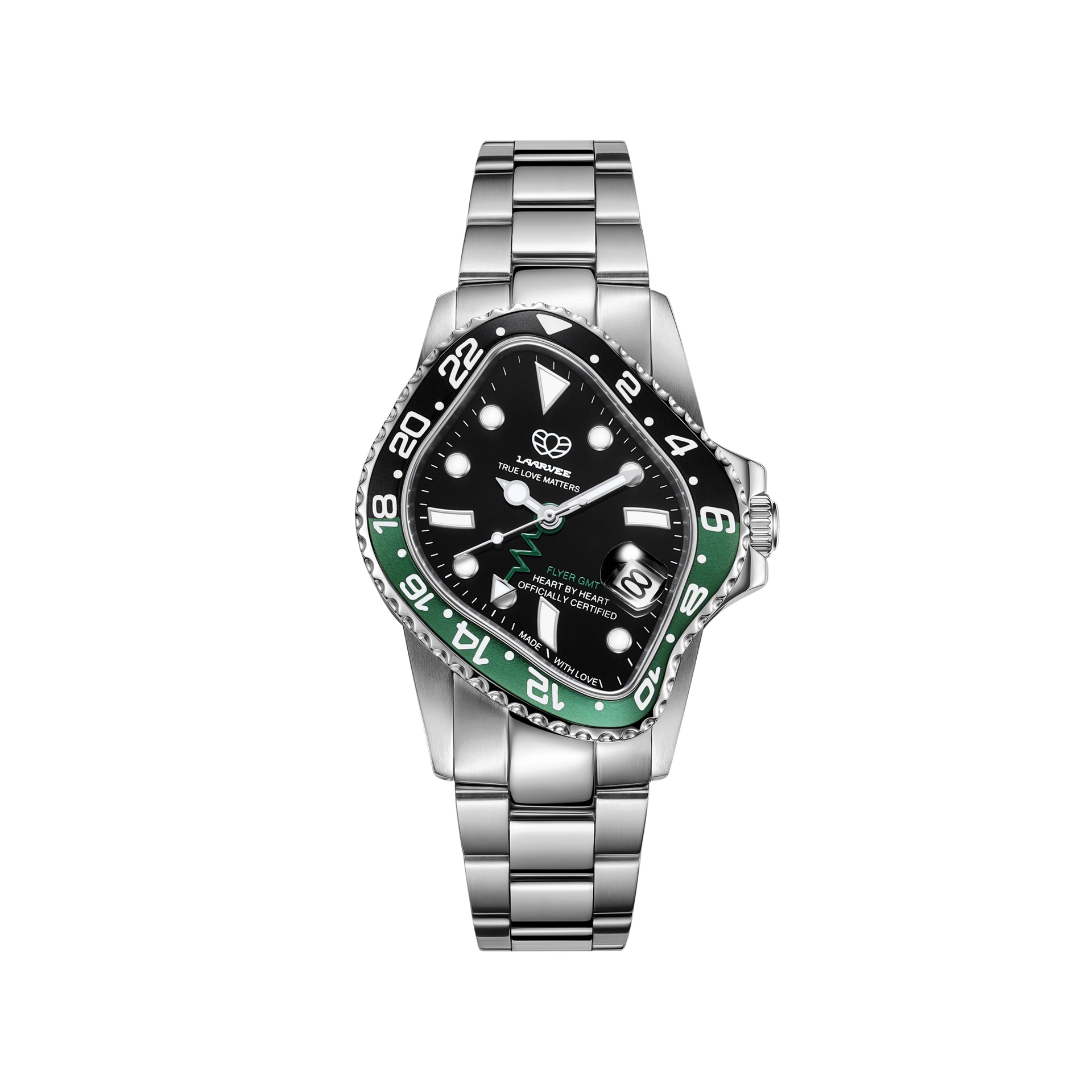 LAARVEE Twisted Dial Designer Surrealist Watch PEA001-SVBLKWSVR