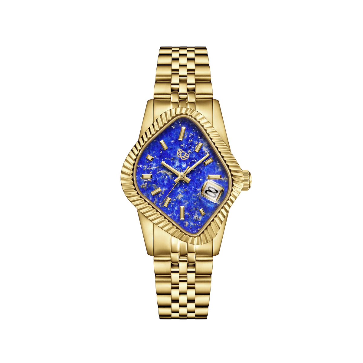 LAARVEE PEA003 Golden Lapis Lazuli Natural Stone Men's Watch