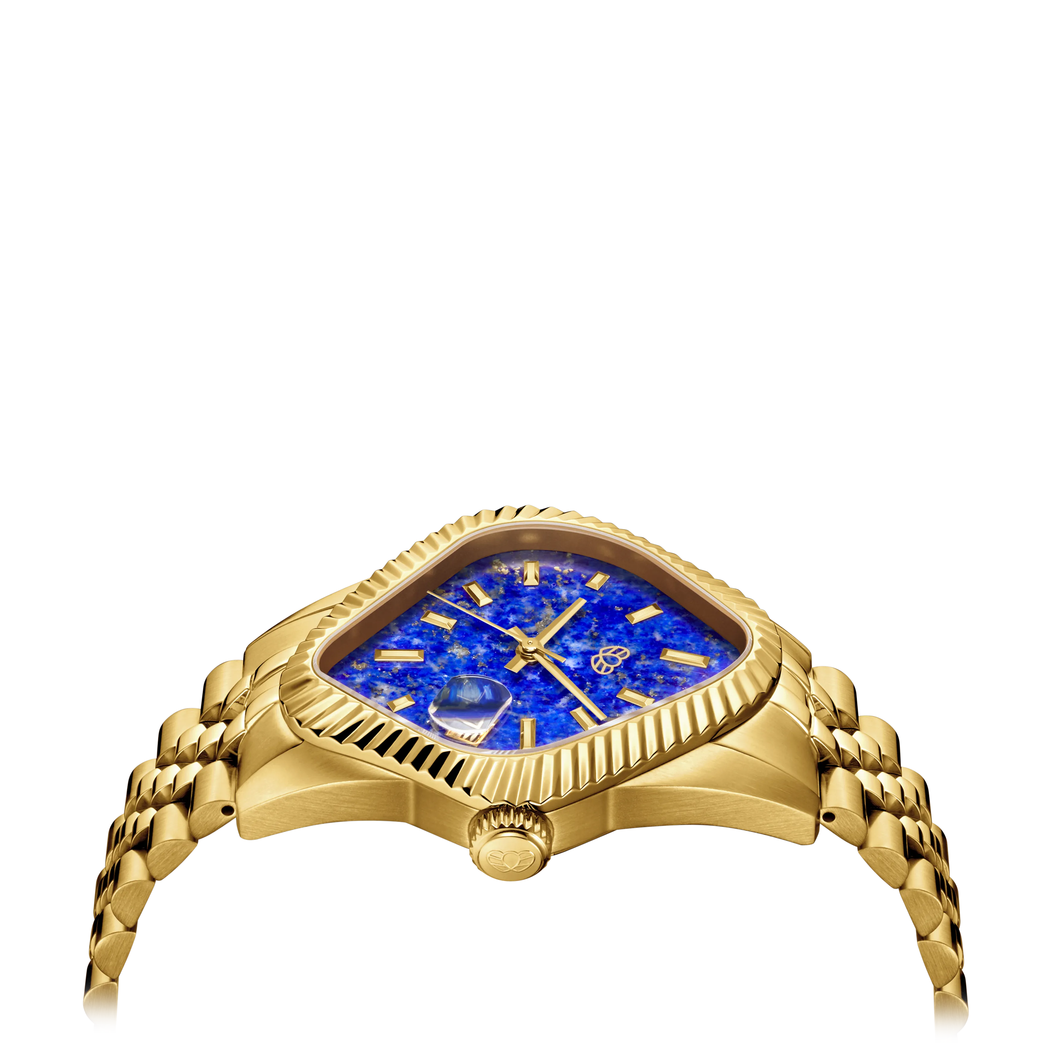 LAARVEE PEA003 Golden Lapis Lazuli Natural Stone Men's Watch