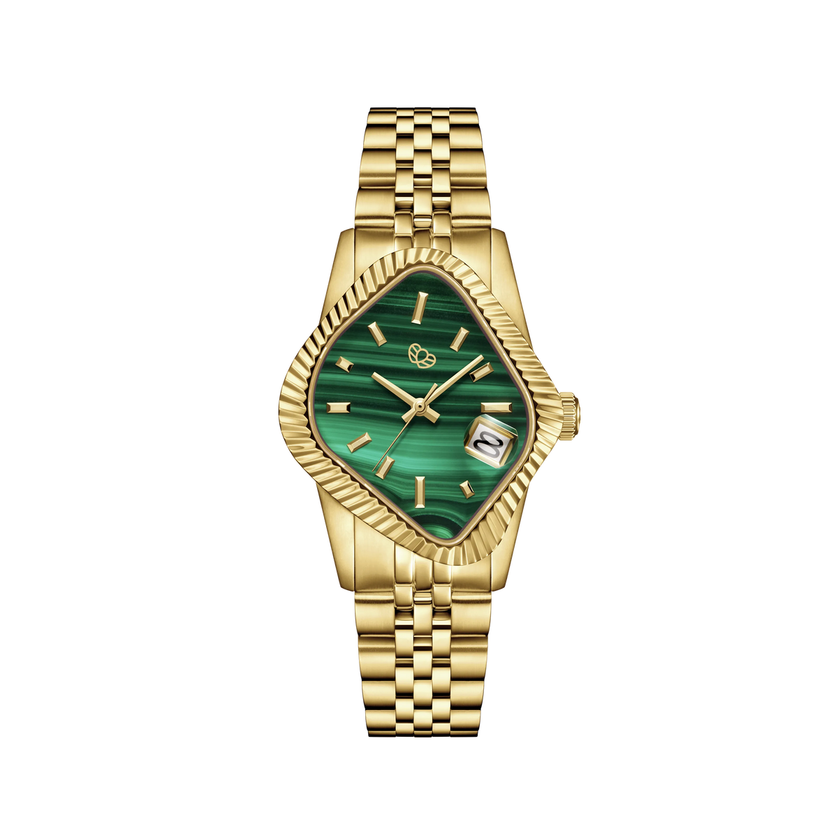 LAARVEE PEA003 Golden Malachite Green Dial Men's Luxury Watch