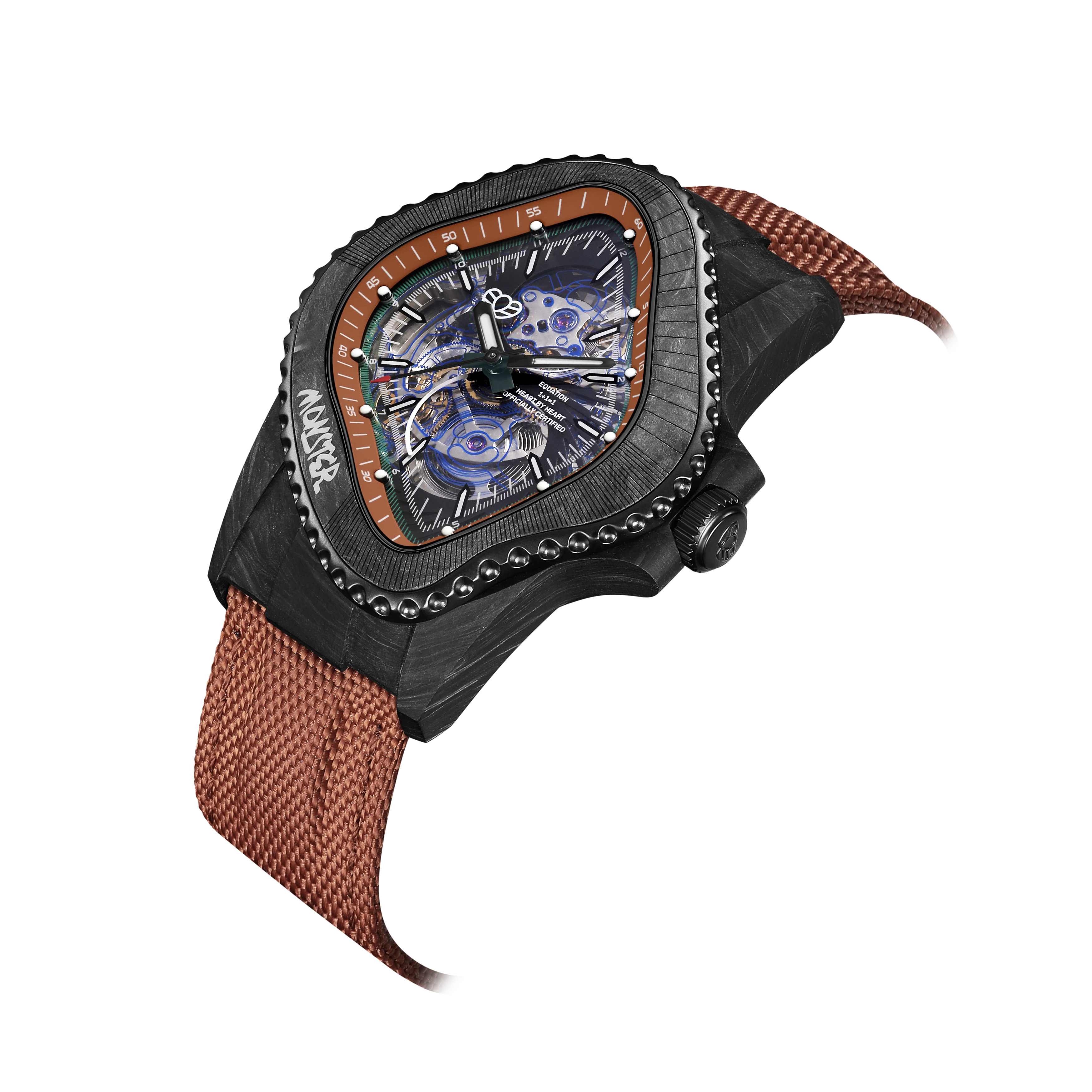 LAARVEE WATCH PEA005-CFRPBLK/BRN