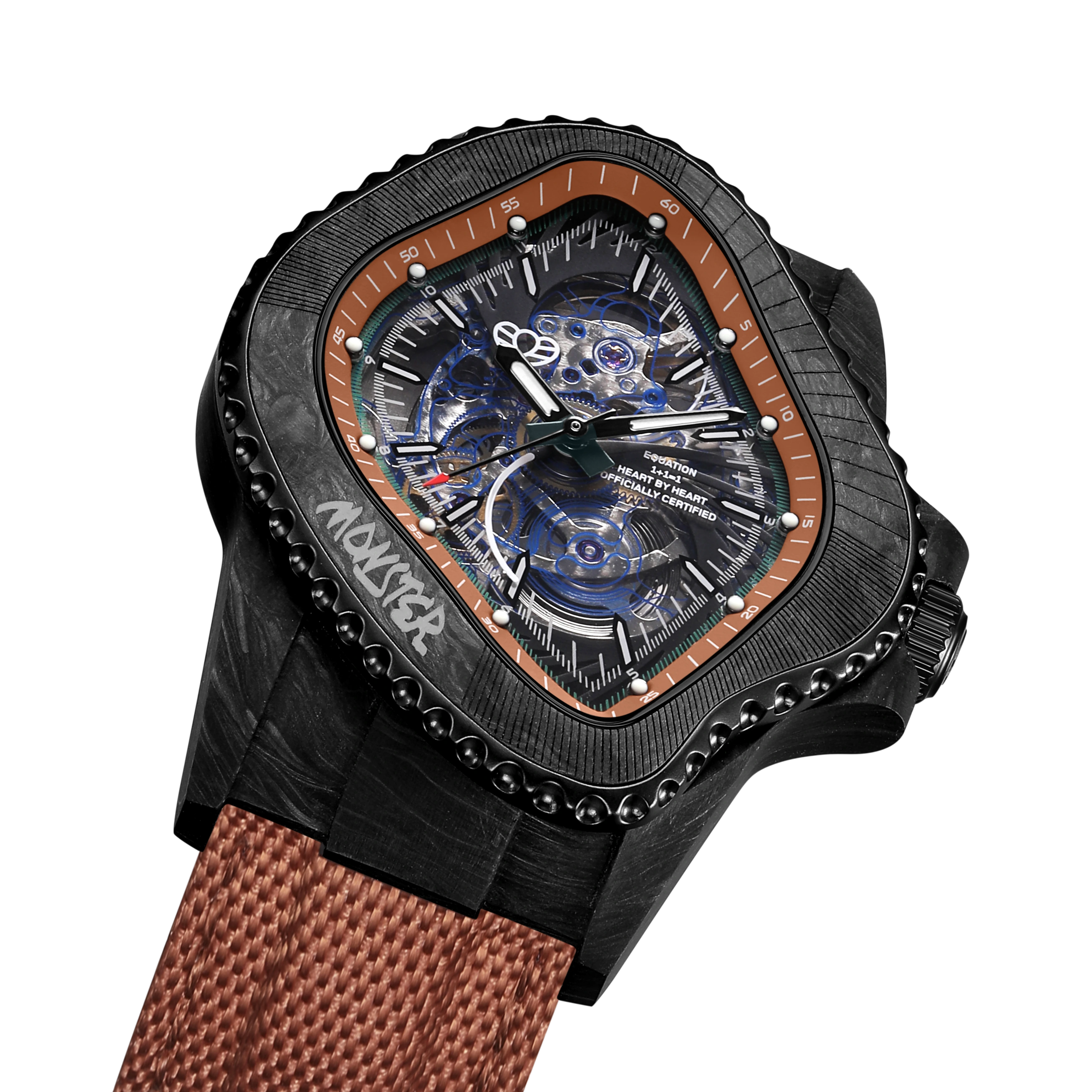 LAARVEE WATCH PEA005-CFRPBLK/BRN