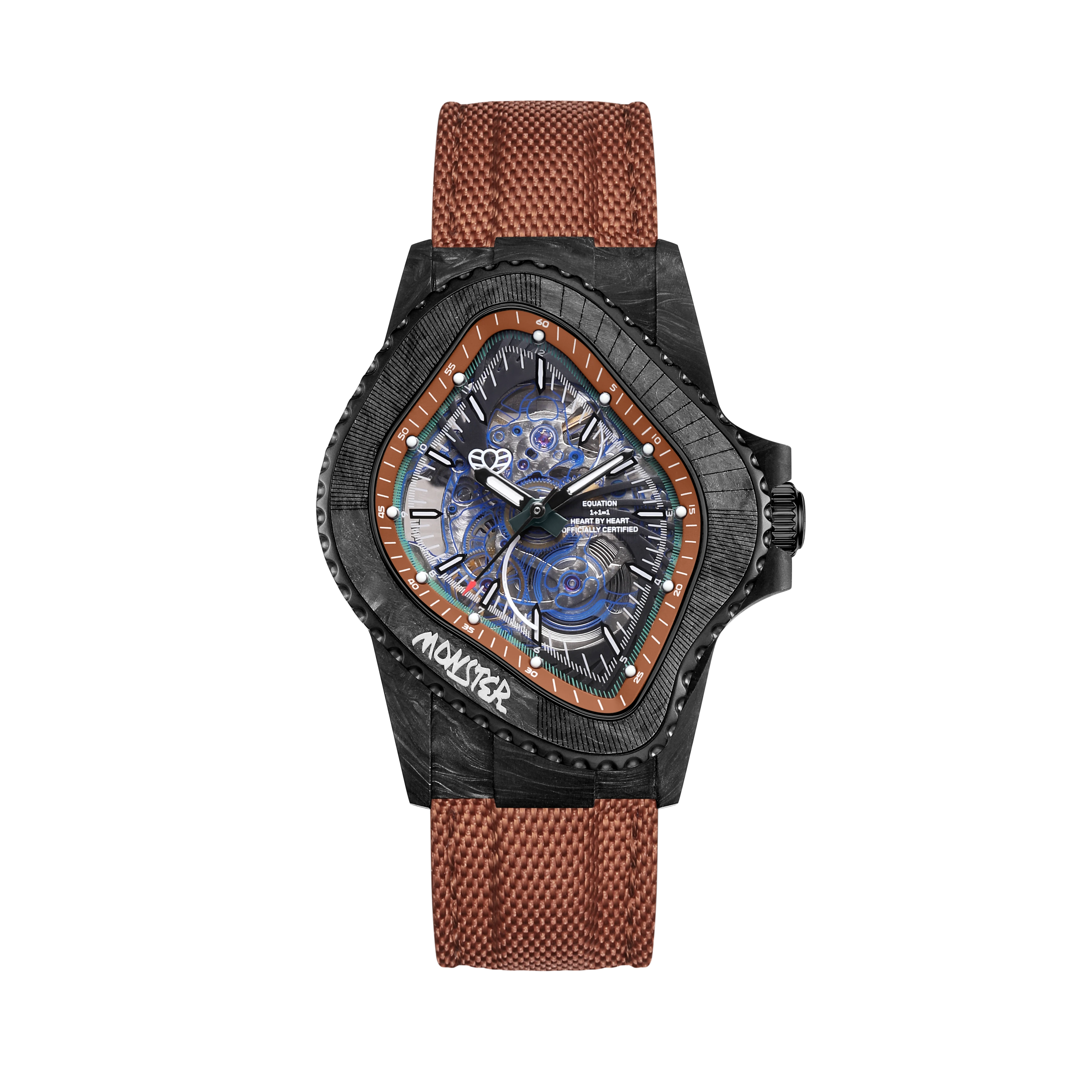 LAARVEE WATCH PEA005-CFRPBLK/BRN