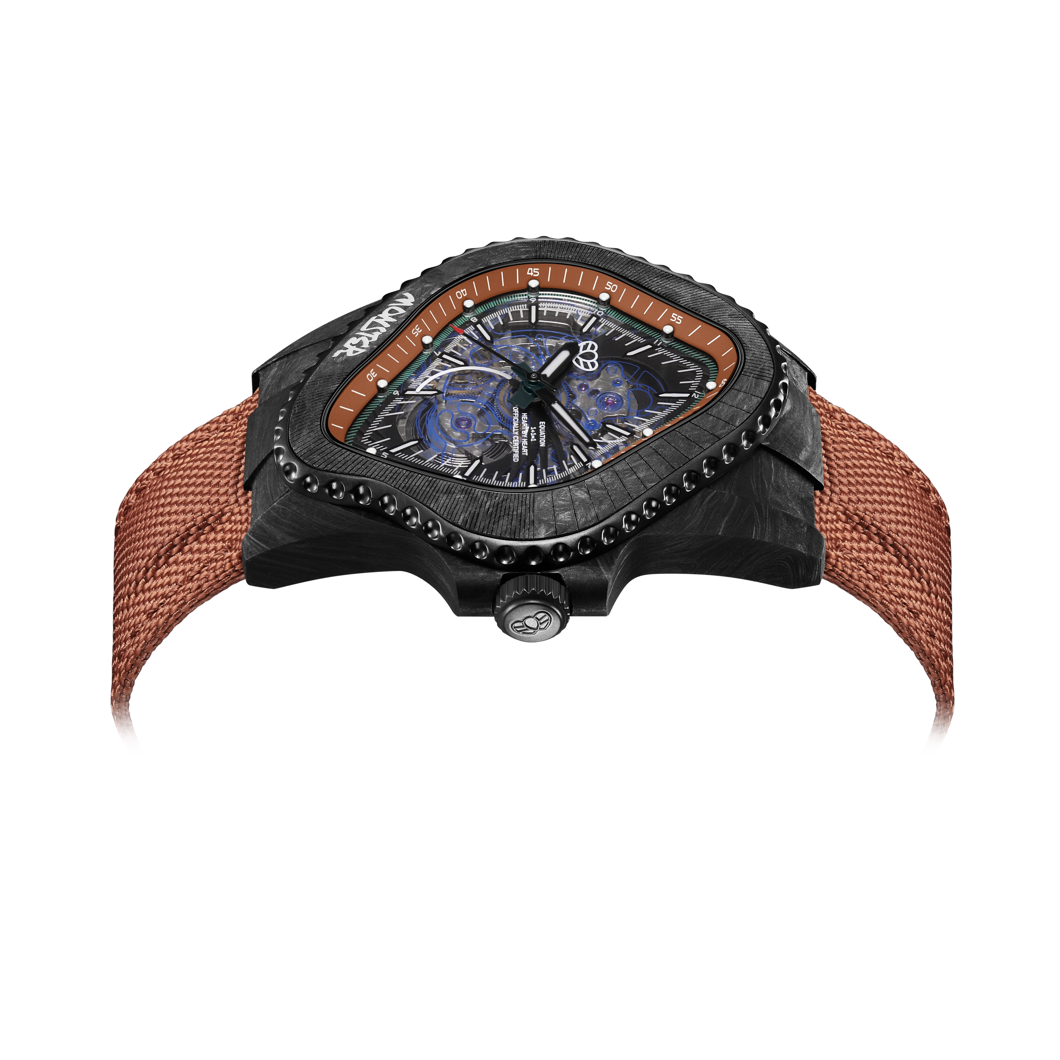 LAARVEE WATCH PEA005-CFRPBLK/BRN