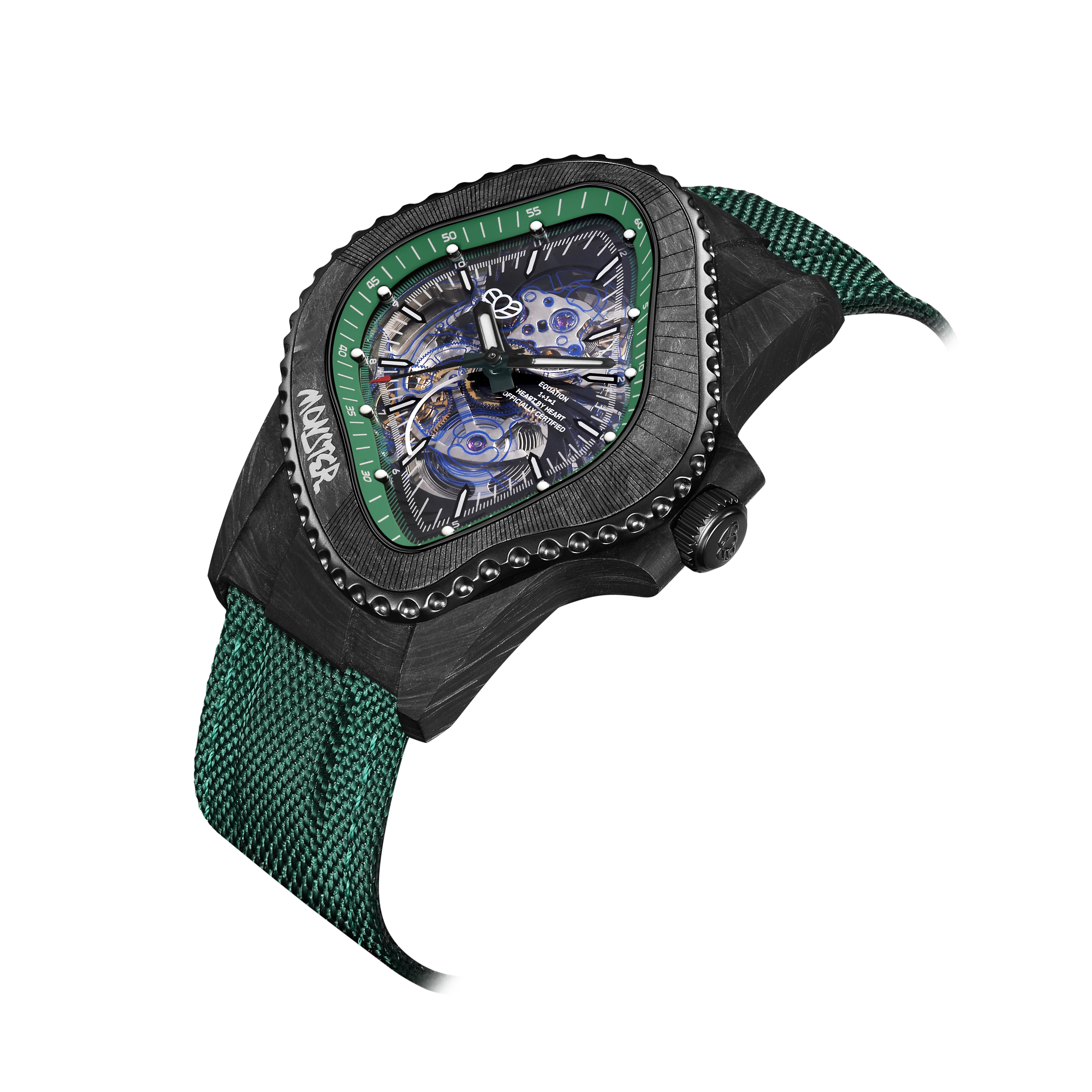 LAARVEE WATCH PEA005-CFRPBLK/GRN