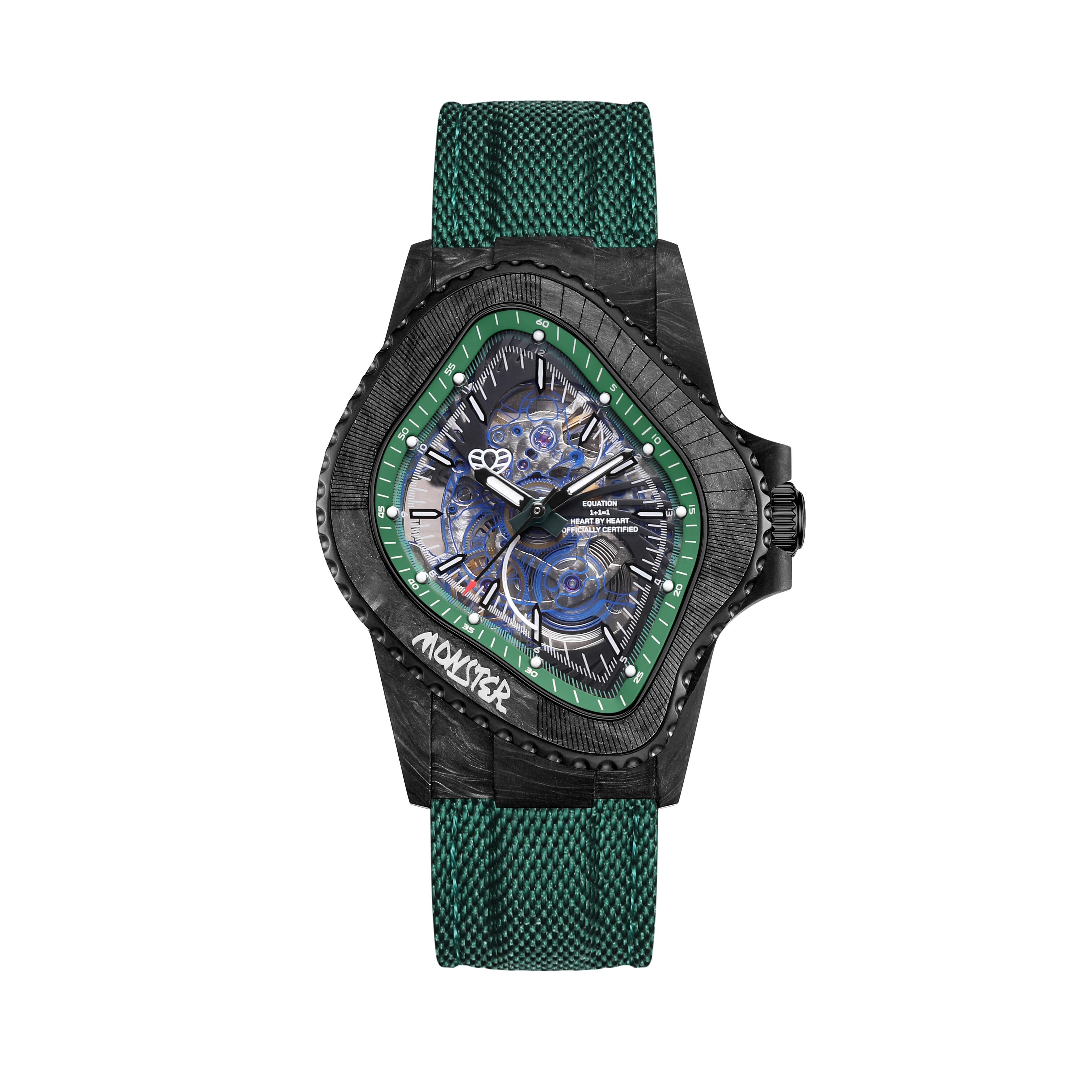 LAARVEE WATCH PEA005-CFRPBLK/GRN