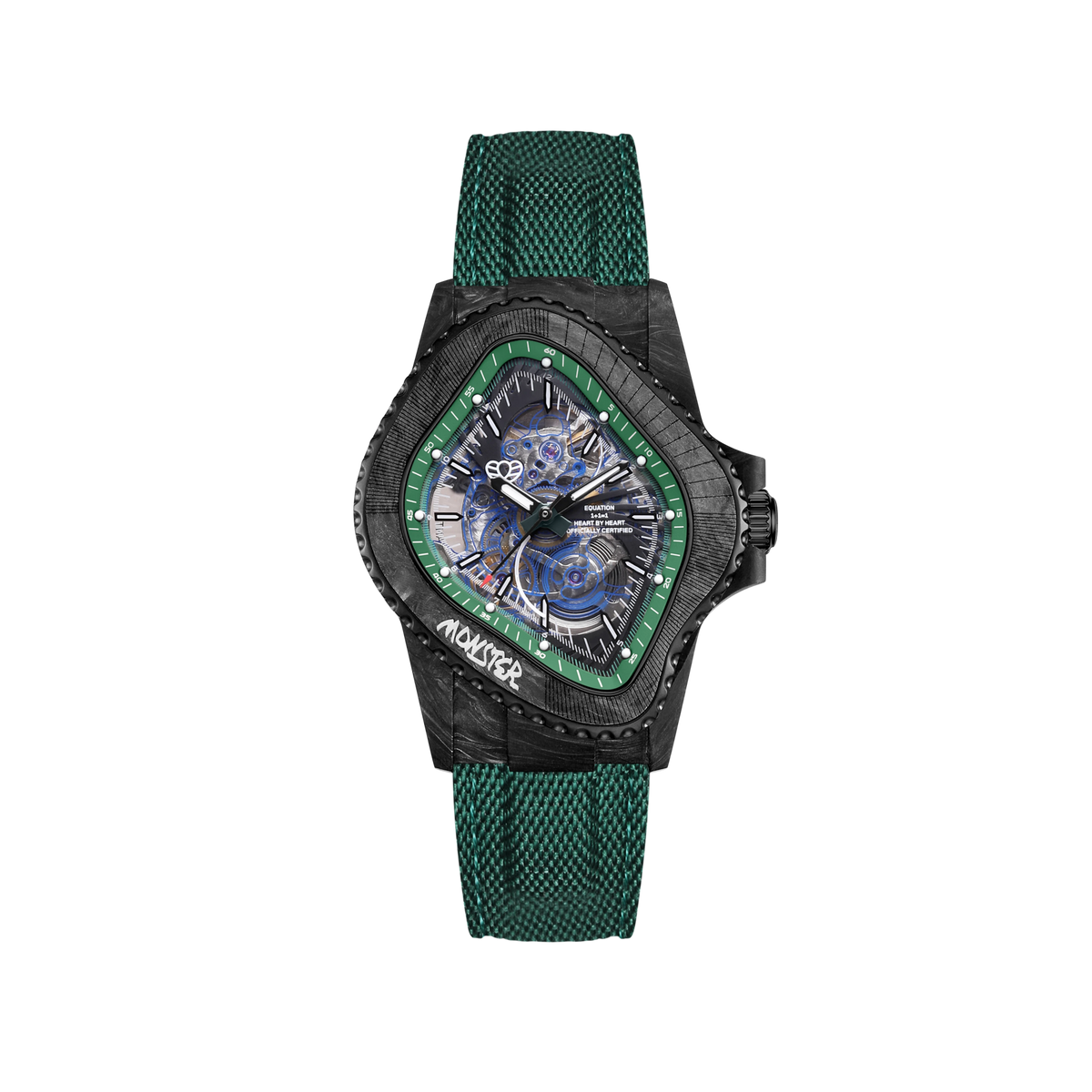 Laarvee Watches Carbon Fiber Case Skeleton Dial Quick-Release Straps