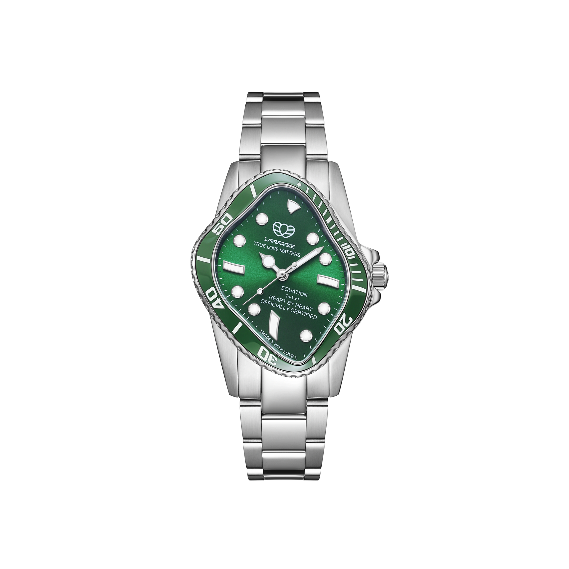 時計 LAARVEE Black Bezel / Green Dial PH LAARVEE Green Ceramic Bezel PEA101-SGRN Unisex Automatic Watch