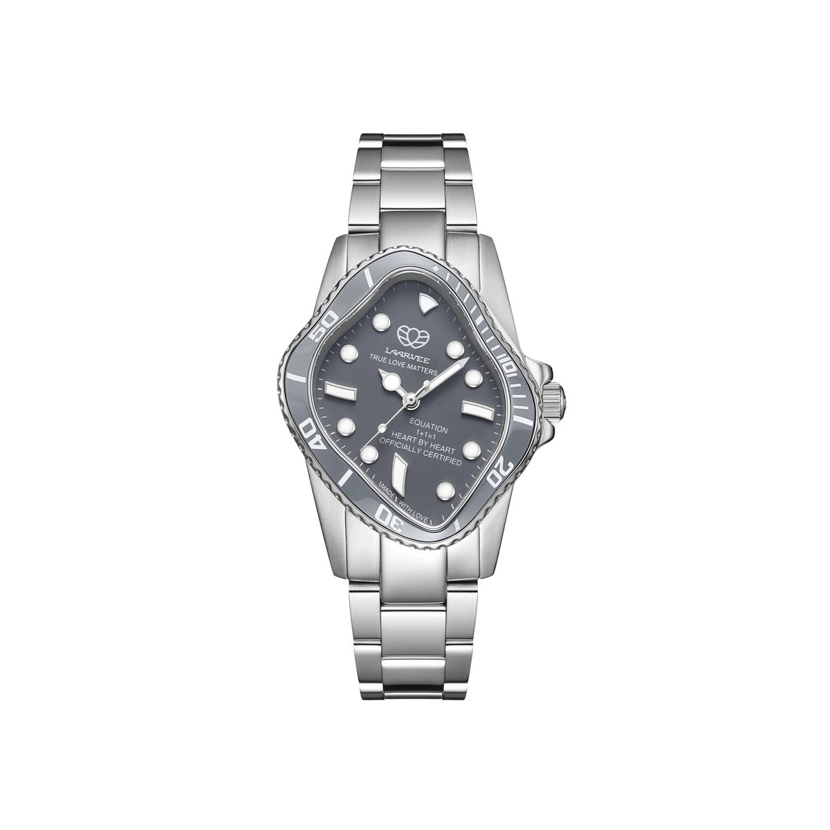 時計 LAARVEE \"Silver/Black\" LAARVEE PEA001 Laarvee PEA101-SLLC Lavender Unisex Automatic Watch