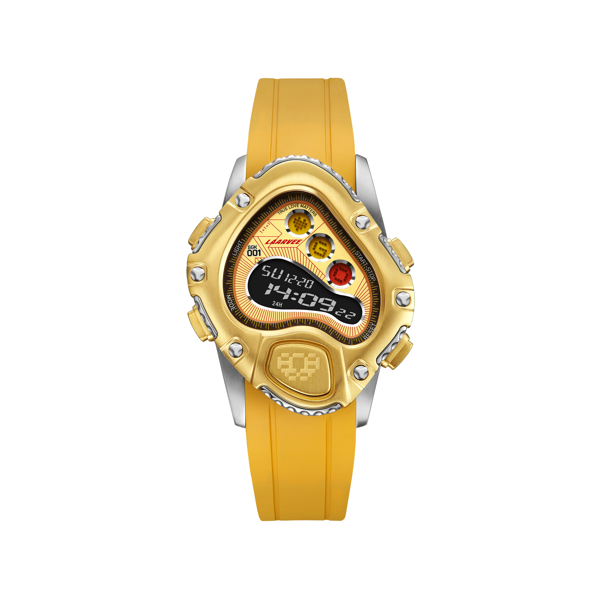 LAARVEE Yellow Digital Watch SGK001R-SSBRGYLW SINNGOUKI LAARVEE Yellow Digital Watch SGK001R-SSBRGYLW SINNGOUKI