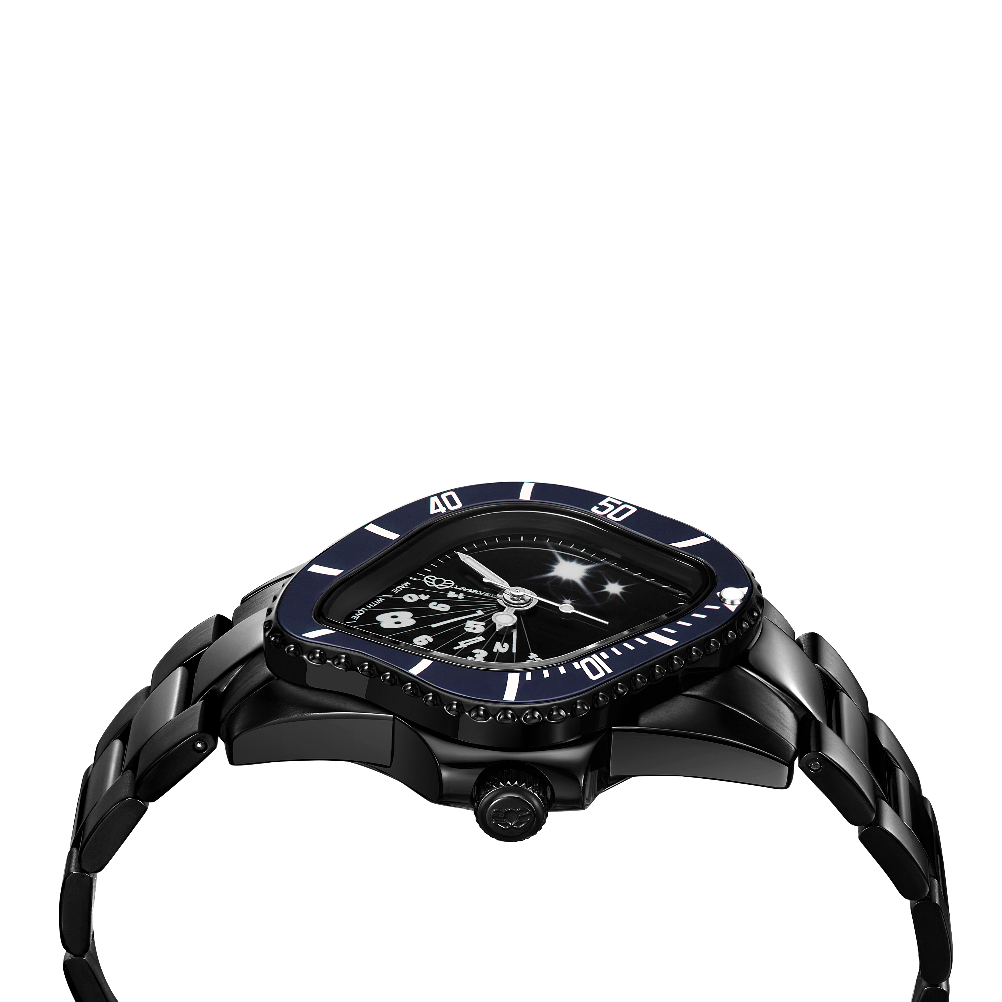 LAARVEE＞ PEA001 BLACK x BLACK メンズ
